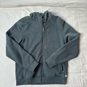 Vuori Blue Gray Full-Zip Hoodie